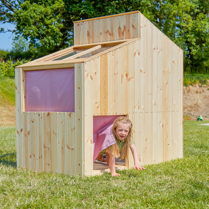 PolarPlay Kids Scandinavian Style Wooden Playhouse Freyja