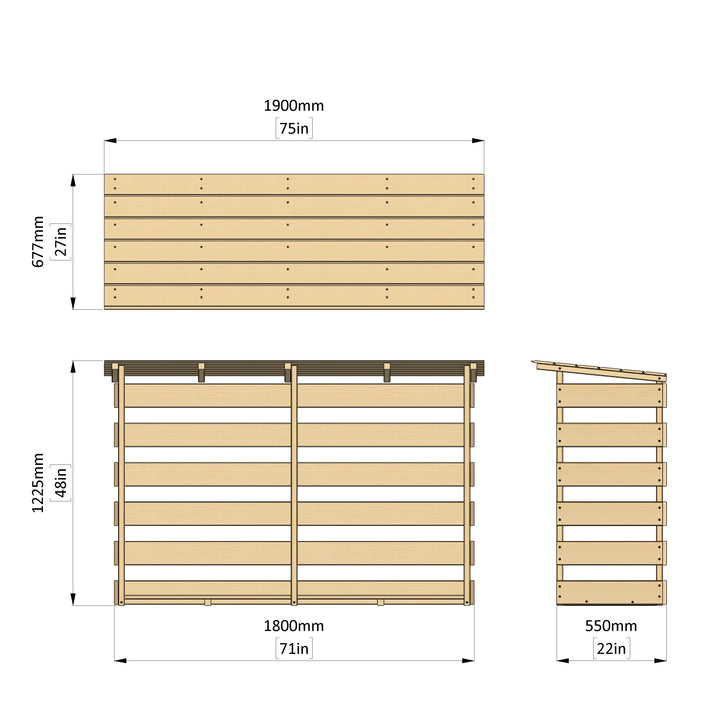 Storehaus Wooden Log Stores