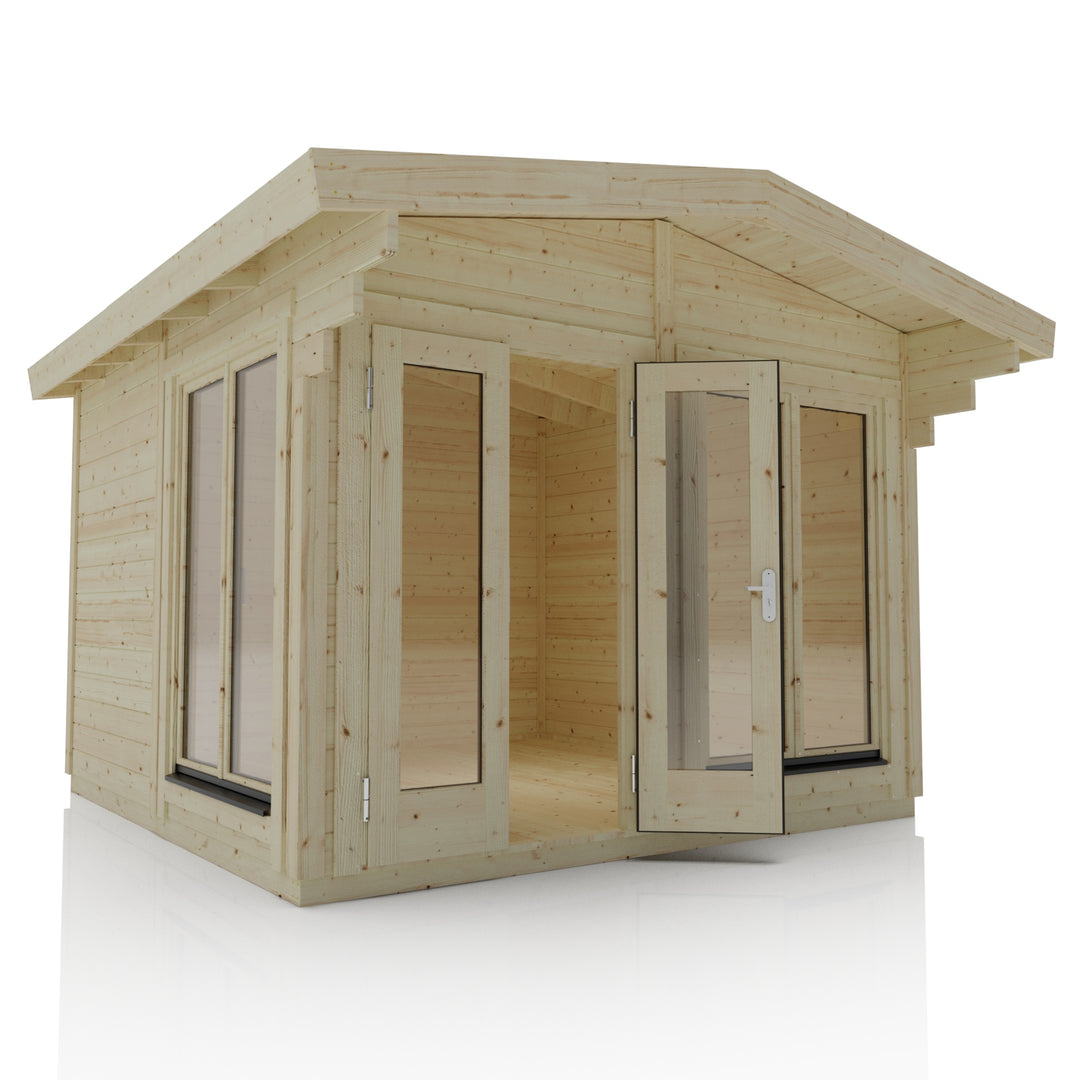 Alpholz Cabin with Full glass double door 2x double windows