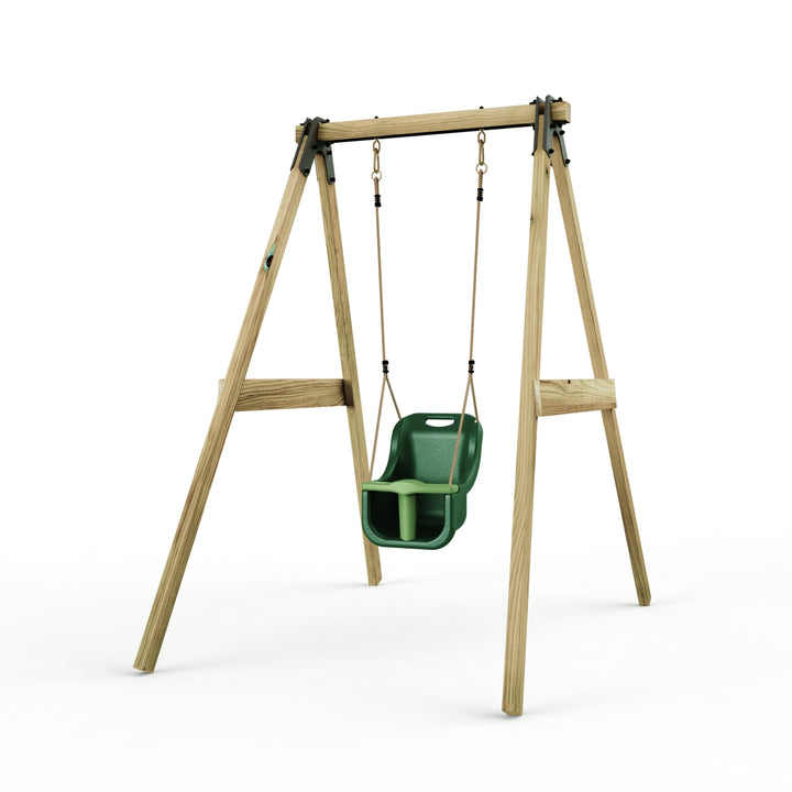 Rebo Glide Wooden Single Swing Sets with Swing Seat – Dandelion