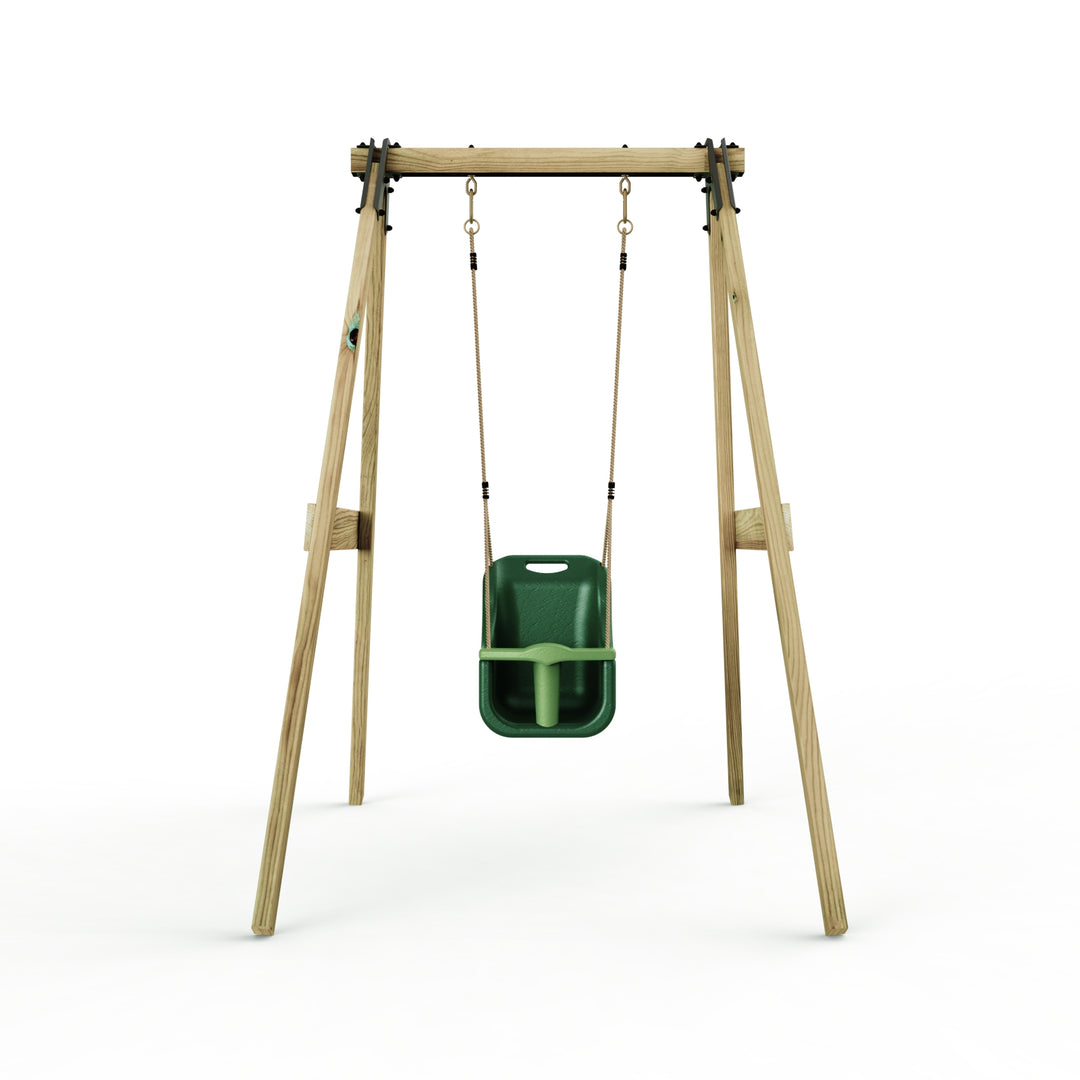 Rebo Glide Wooden Single Swing Sets with Swing Seat – Dandelion