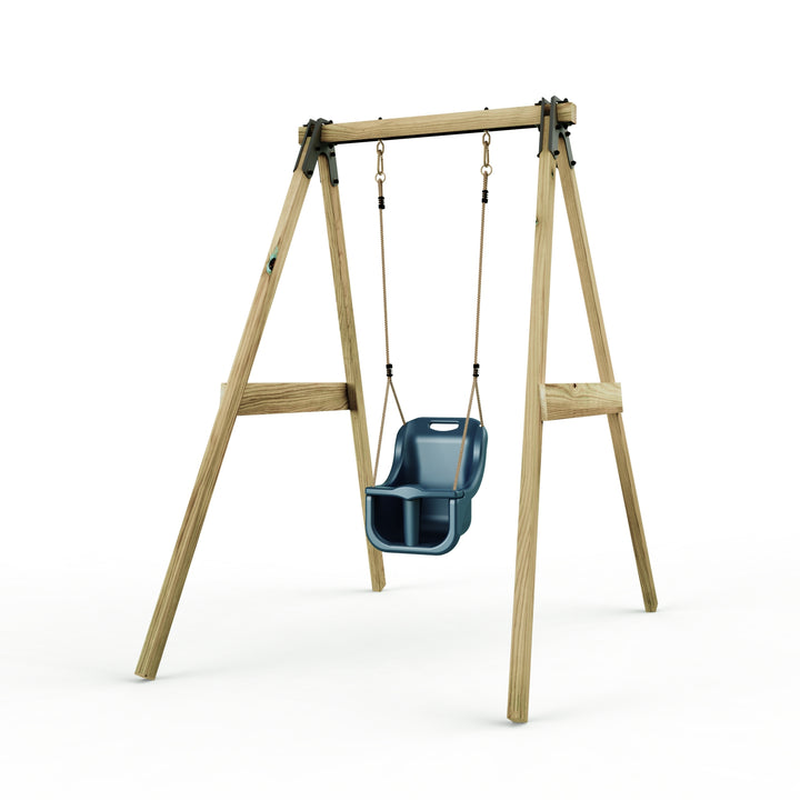 Rebo Glide Wooden Single Swing Sets with Swing Seat – Dandelion