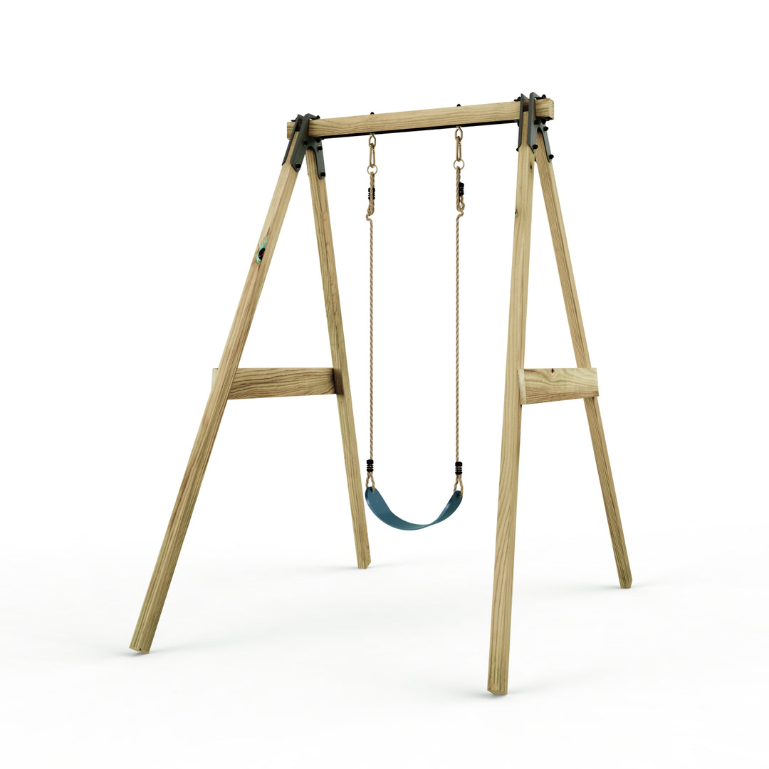 Rebo Glide Wooden Single Swing Sets with Swing Seat – Dandelion