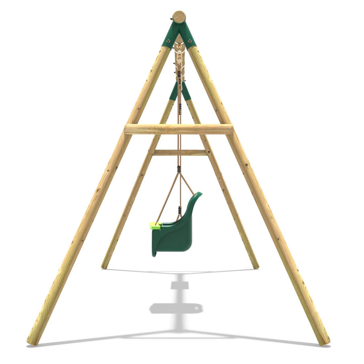 Rebo Wooden Double Garden Swing Set Luna