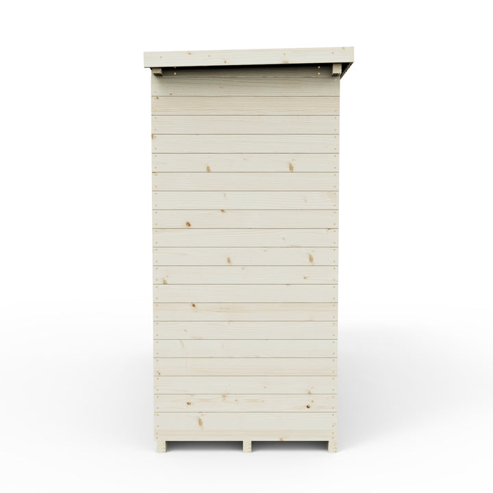 Weka Wooden Log Store with Attached Storage Shed