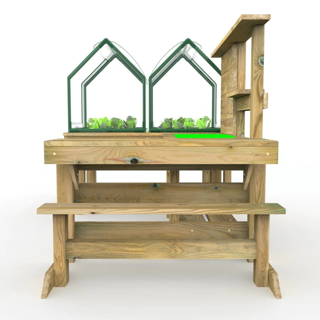 Rebo Mud Kitchen with Mini Greenhouse Planter