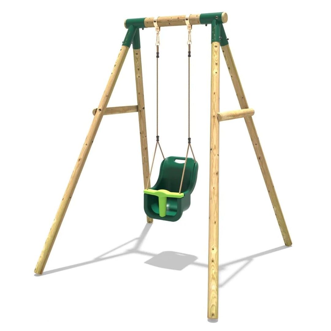 Rebo Wooden Single Garden Swing Set