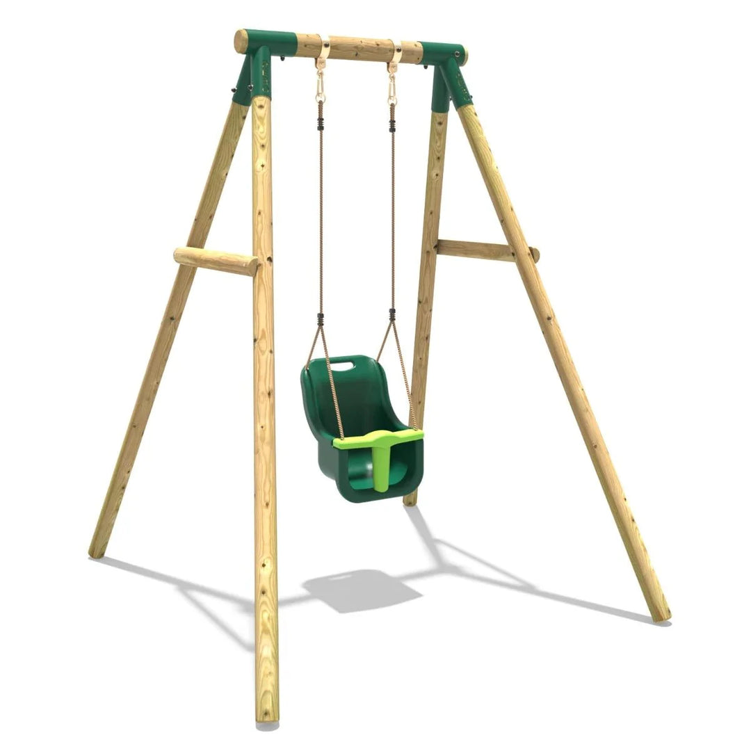 Rebo Wooden Single Garden Swing Set