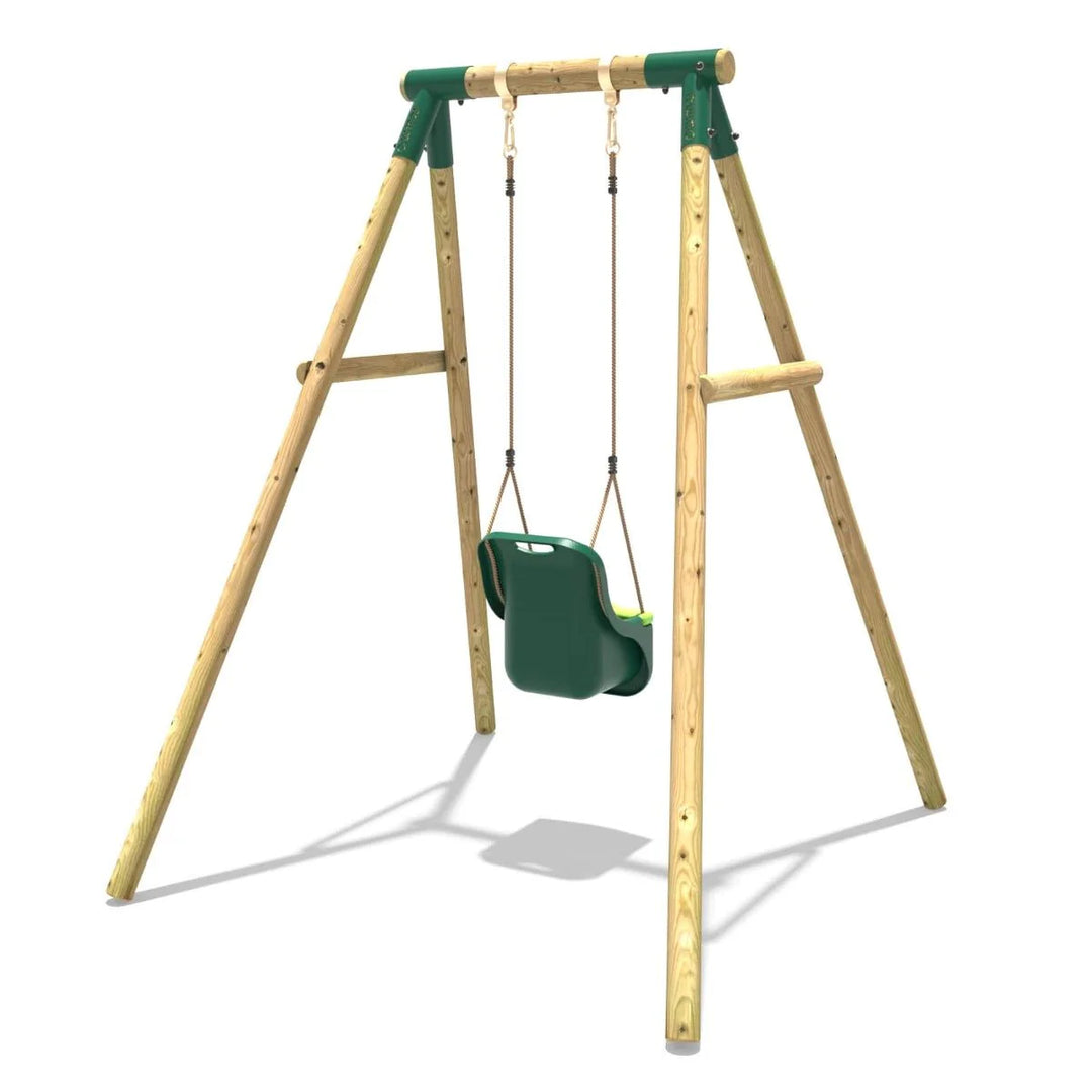 Rebo Wooden Single Garden Swing Set