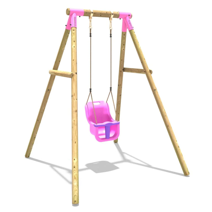 Rebo Wooden Single Garden Swing Set