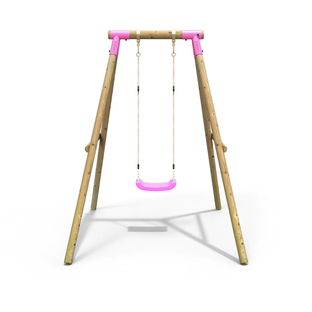 Rebo Wooden Single Garden Swing Set