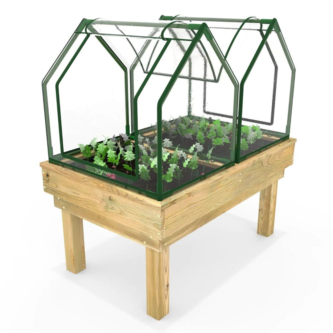 Rebo Kids Garden Planter with Double Greenhouse