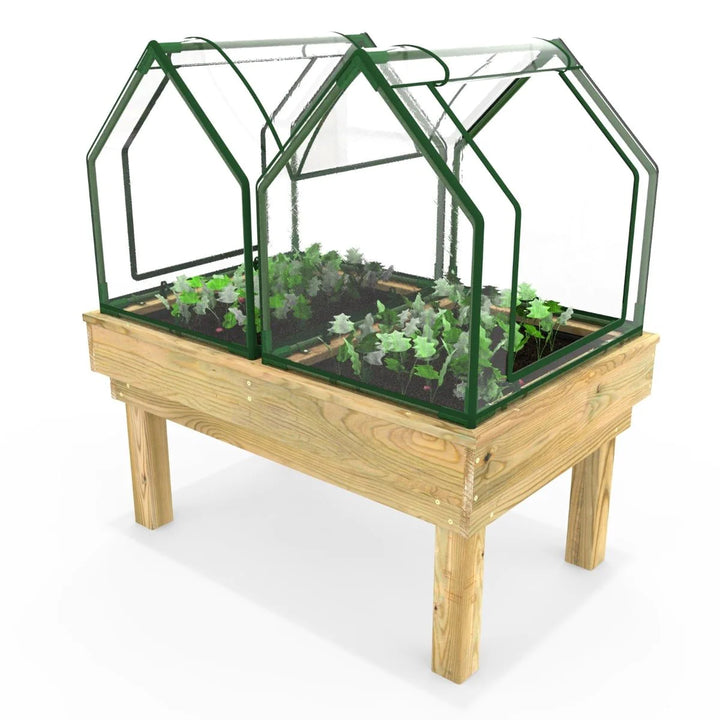 Rebo Kids Garden Planter with Double Greenhouse