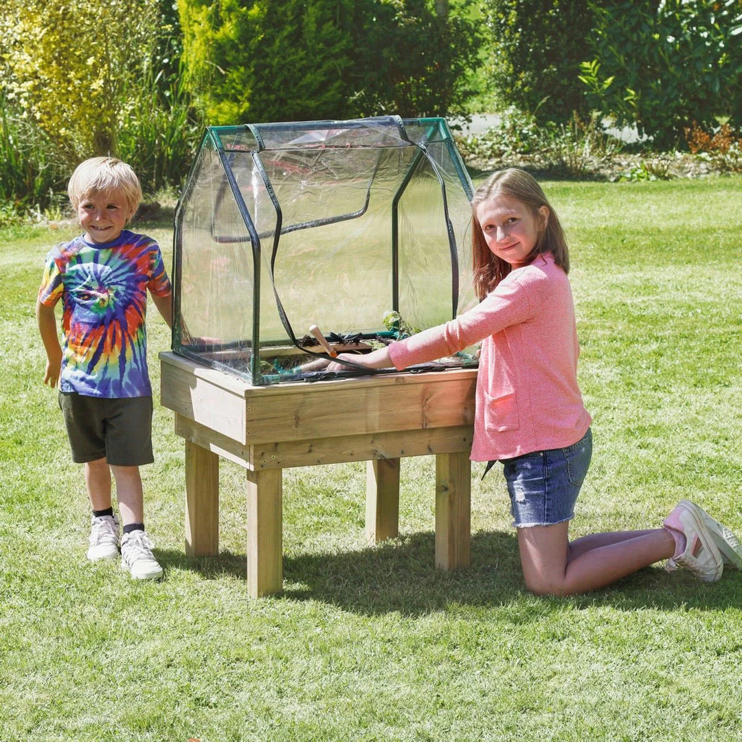 Rebo Kids Garden Planter with Double Greenhouse