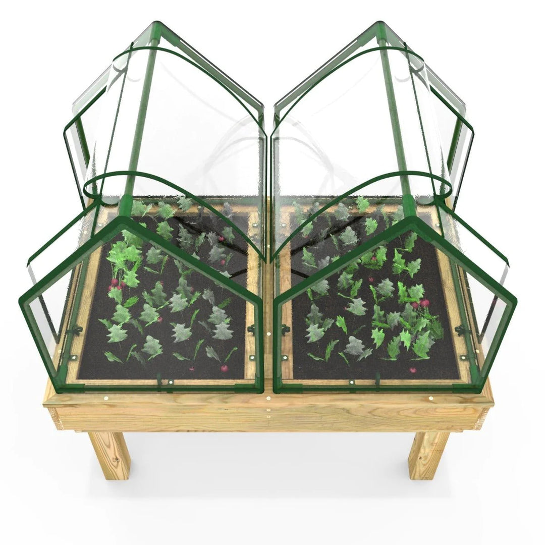 Rebo Kids Garden Planter with Double Greenhouse