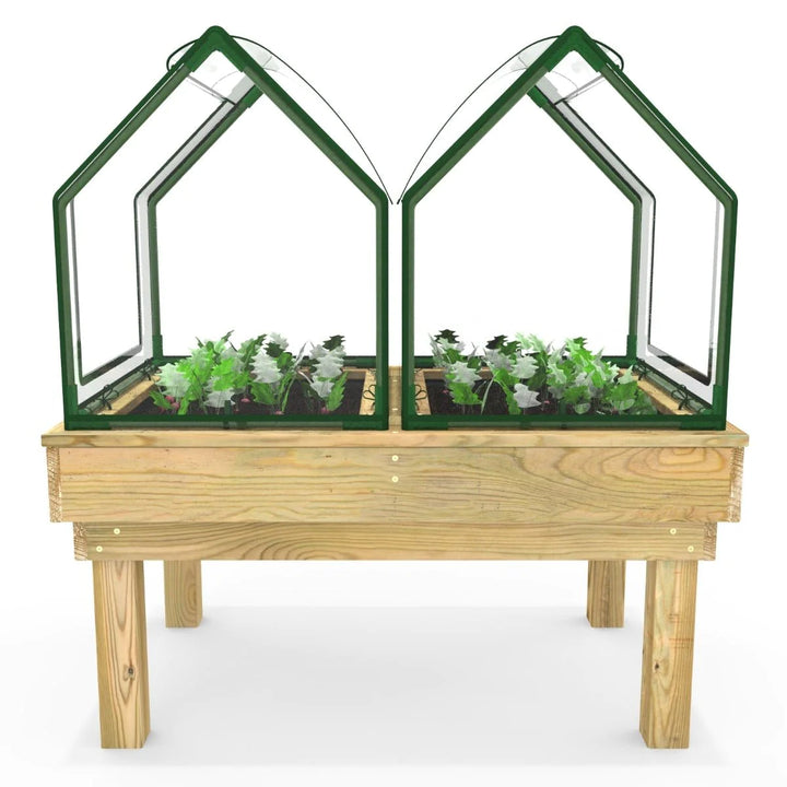 Rebo Kids Garden Planter with Double Greenhouse