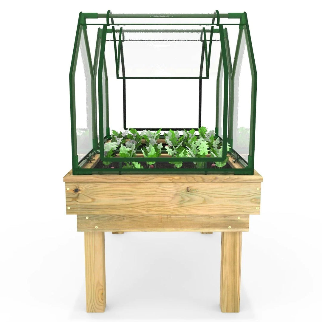 Rebo Kids Garden Planter with Double Greenhouse