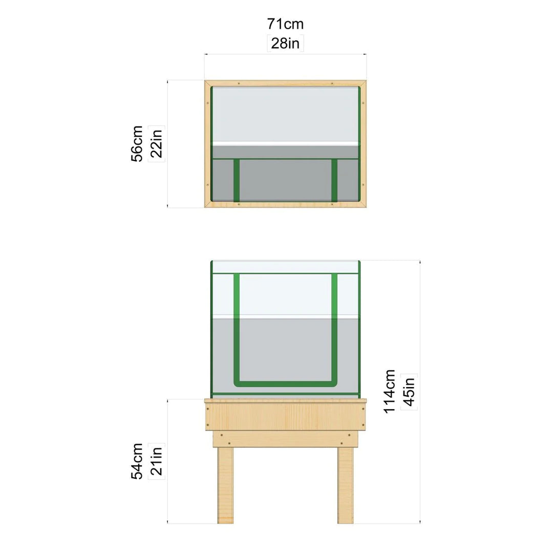 Rebo Kids Garden Planter with Single Greenhouse