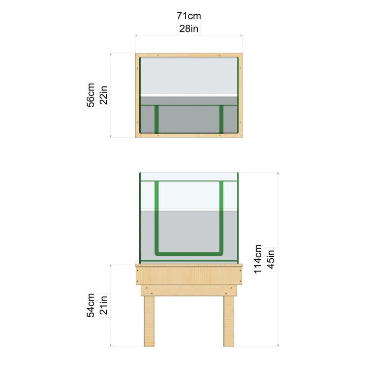 Rebo Kids Garden Planter with Single Greenhouse